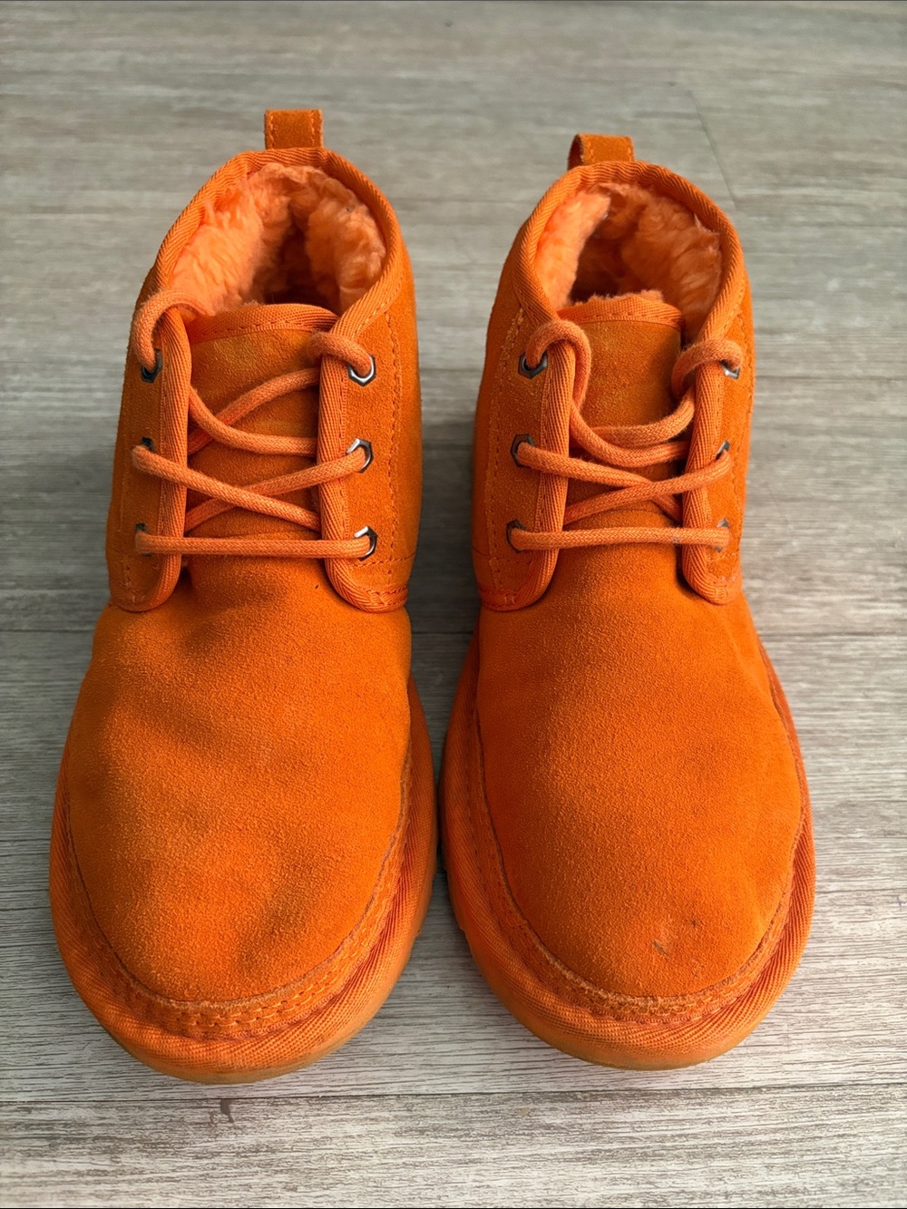 UGG Orange Lace-Up Boots